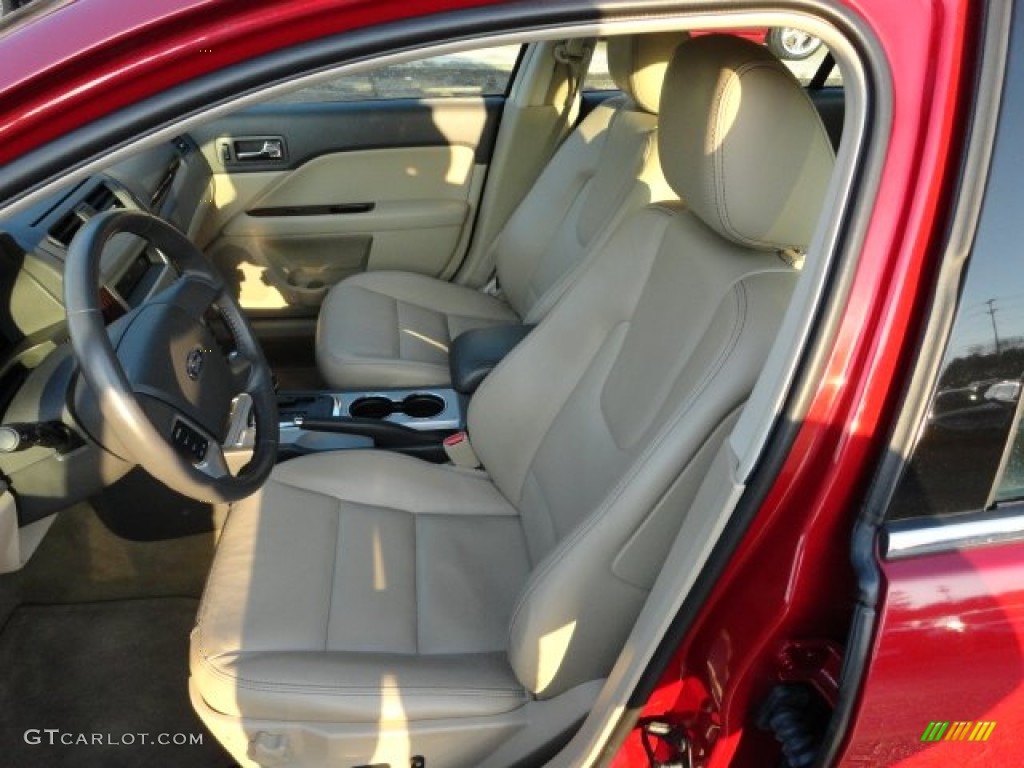 2010 Fusion SEL V6 AWD - Sangria Red Metallic / Camel photo #10