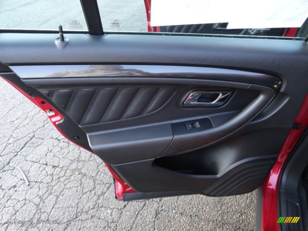 2011 Ford Taurus SHO AWD Charcoal Black Door Panel Photo #59339071