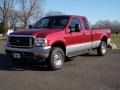 2002 Toreador Red Metallic Ford F350 Super Duty XLT SuperCab 4x4  photo #10