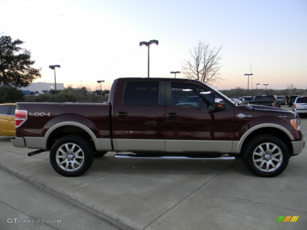 2010 F150 King Ranch SuperCrew 4x4 - Royal Red Metallic / Chapparal Leather photo #3