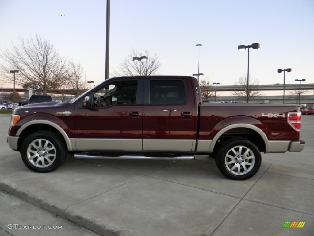 2010 F150 King Ranch SuperCrew 4x4 - Royal Red Metallic / Chapparal Leather photo #5