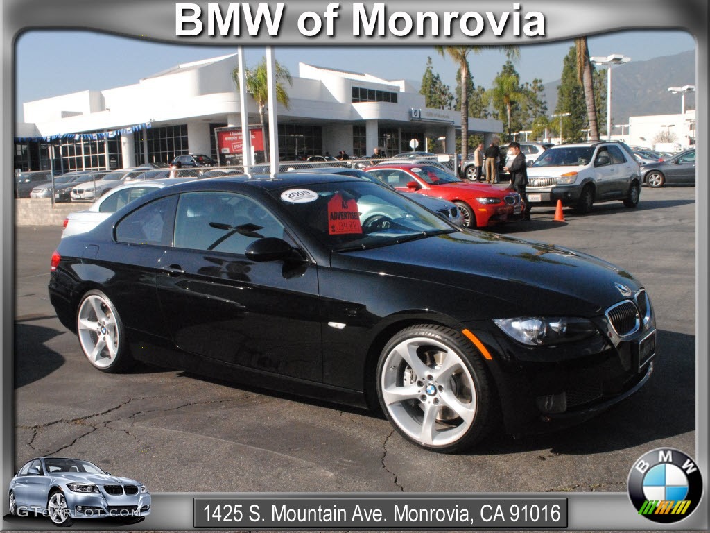 2009 3 Series 335i Coupe - Jet Black / Black photo #1