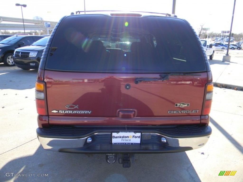 2001 Suburban 1500 LT - Redfire Metallic / Tan photo #4