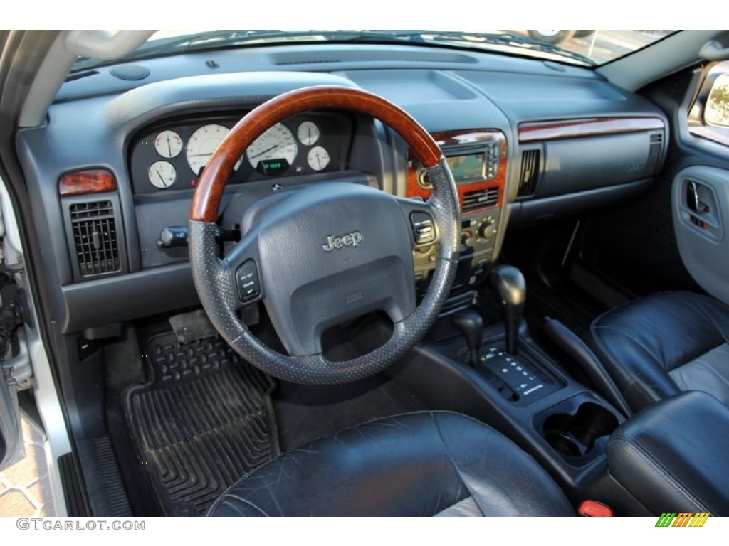 Dark Slate Gray Interior 2004 Jeep Grand Cherokee Overland 4x4 Photo #59344882