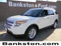 2012 White Suede Ford Explorer XLT EcoBoost  photo #1