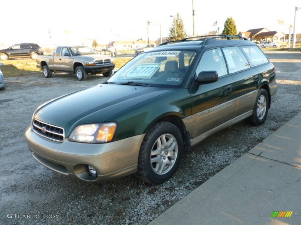 2000 Outback Wagon - Timberline Green Pearl / Beige photo #1