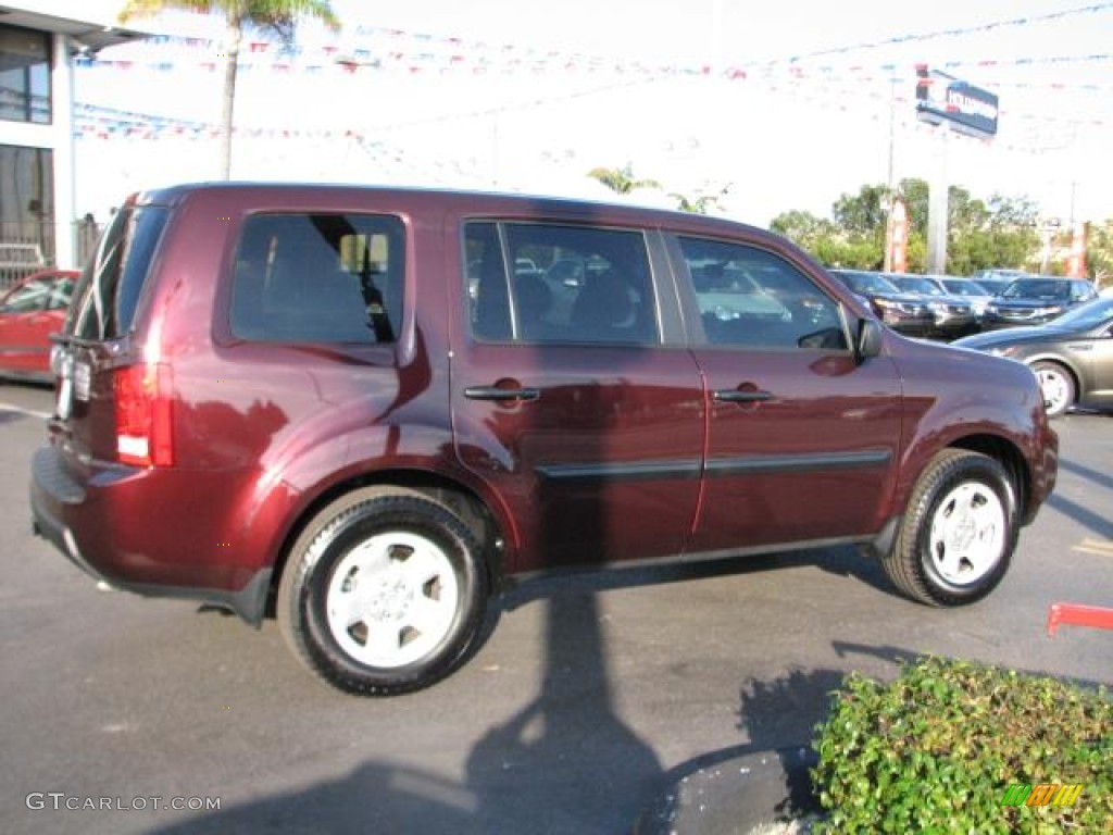 Dark Cherry Pearl 2011 Honda Pilot LX Exterior Photo #59345941