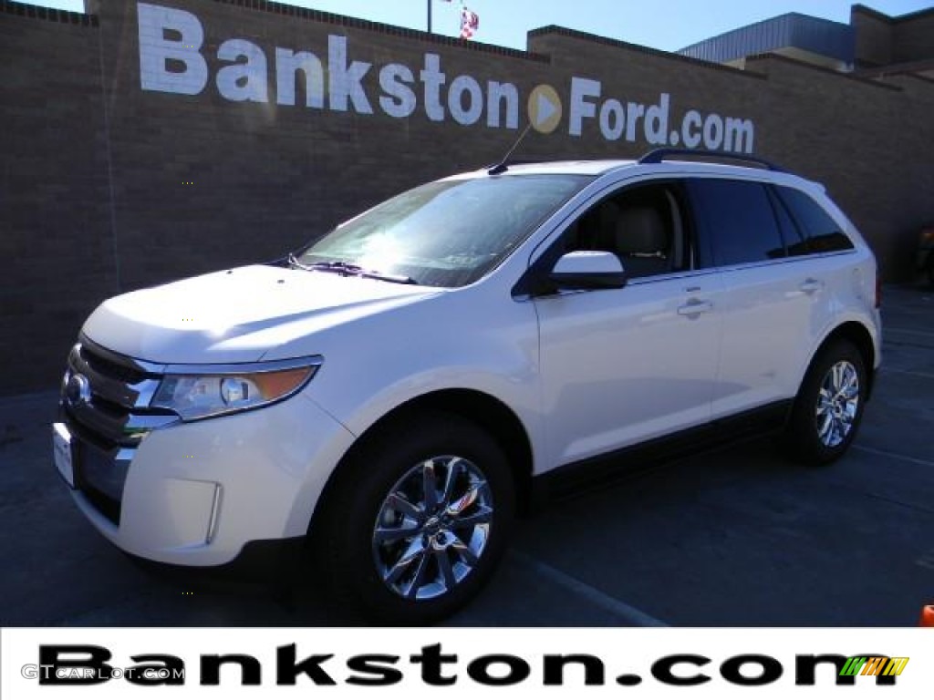 2012 Edge Limited EcoBoost - White Platinum Metallic Tri-Coat / Medium Light Stone photo #1