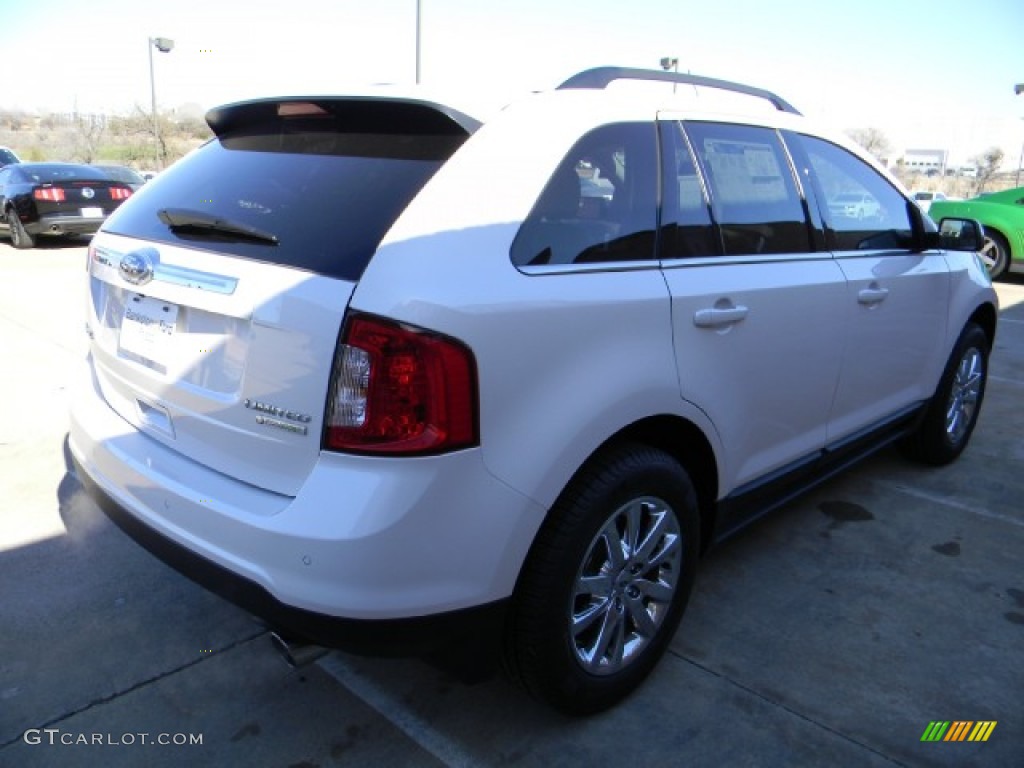 2012 Edge Limited EcoBoost - White Platinum Metallic Tri-Coat / Medium Light Stone photo #3