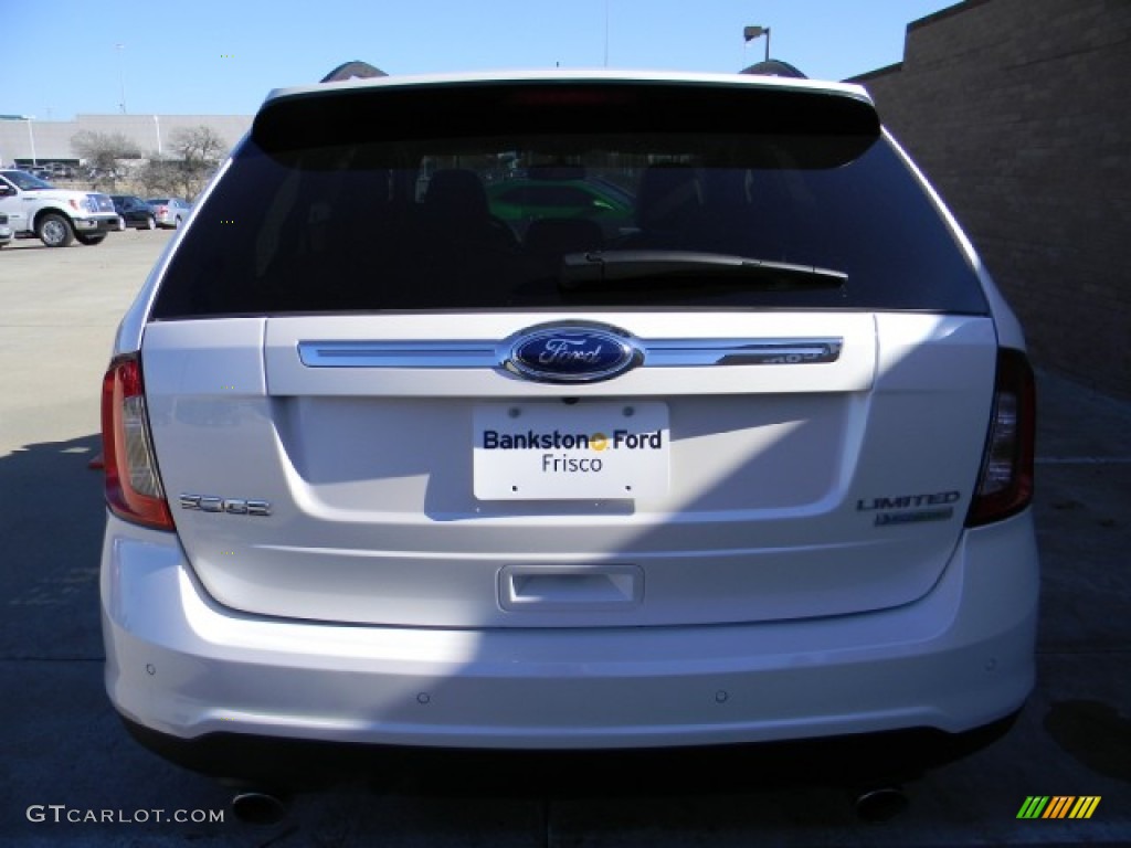 2012 Edge Limited EcoBoost - White Platinum Metallic Tri-Coat / Medium Light Stone photo #4
