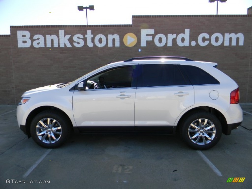 2012 Edge Limited EcoBoost - White Platinum Metallic Tri-Coat / Medium Light Stone photo #6