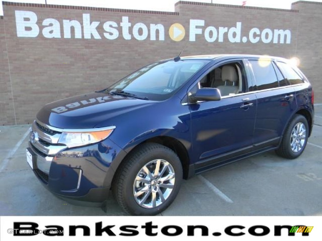2012 Edge Limited EcoBoost - Dark Blue Pearl Metallic / Medium Light Stone photo #1