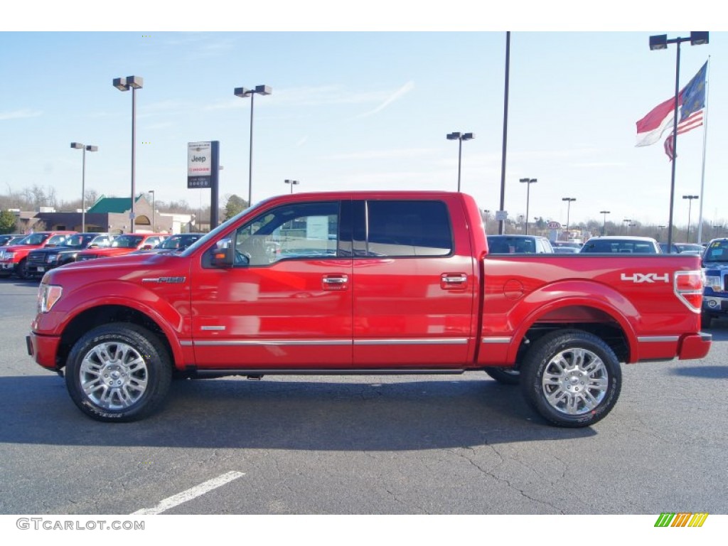 Red Candy Metallic 2012 Ford F150 Platinum SuperCrew 4x4 Exterior Photo #59349701