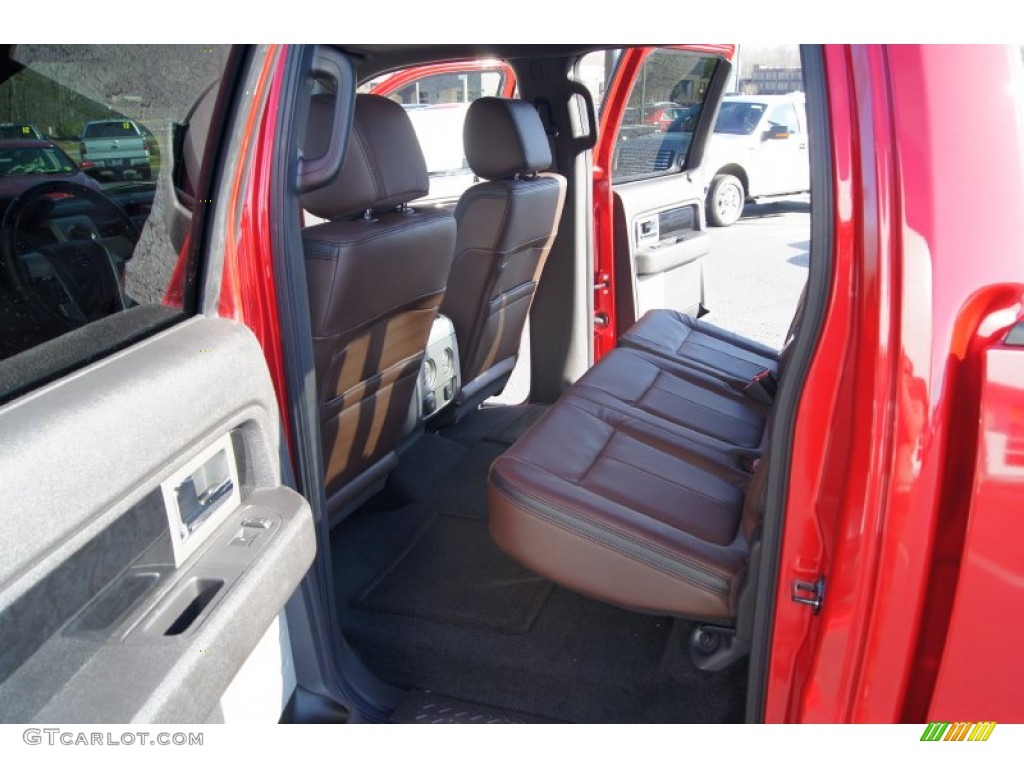 Platinum Sienna Brown/Black Leather Interior 2012 Ford F150 Platinum SuperCrew 4x4 Photo #59349739