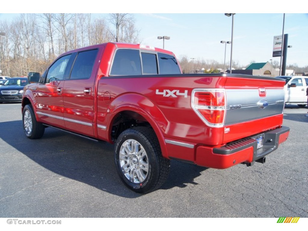 Red Candy Metallic 2012 Ford F150 Platinum SuperCrew 4x4 Exterior Photo #59350090