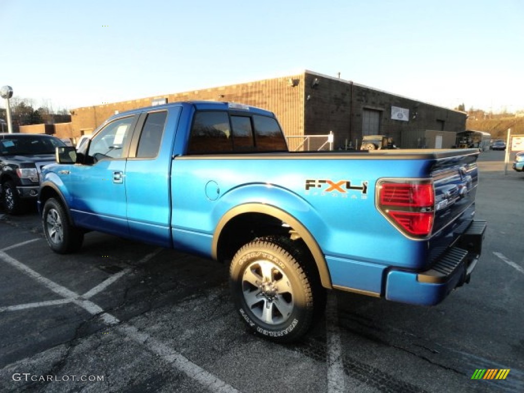 2011 F150 FX4 SuperCab 4x4 - Blue Flame Metallic / Black photo #4