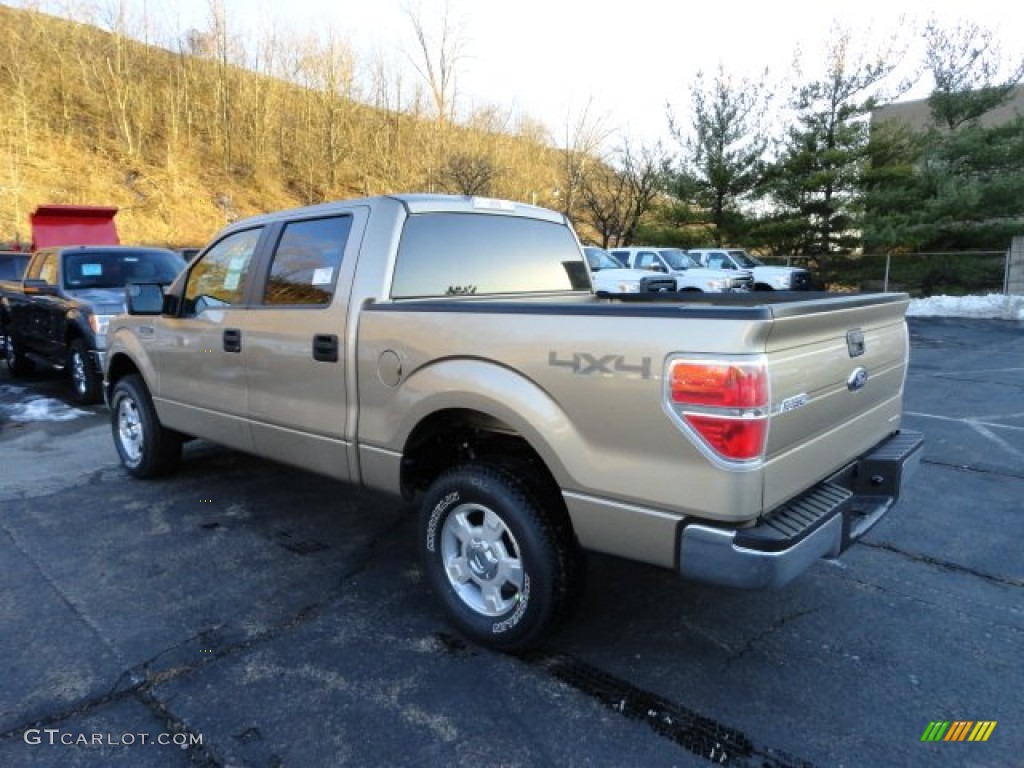 2012 F150 XLT SuperCrew 4x4 - Pale Adobe Metallic / Pale Adobe photo #4