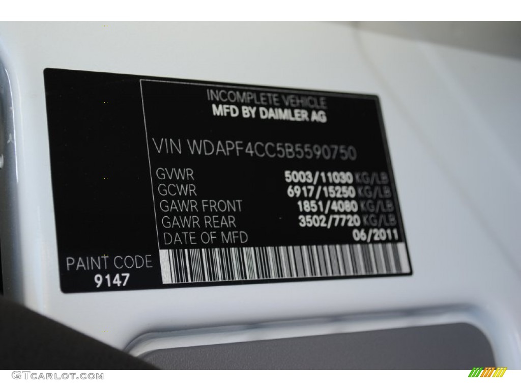 Paint codes for mercedes sprinter #2