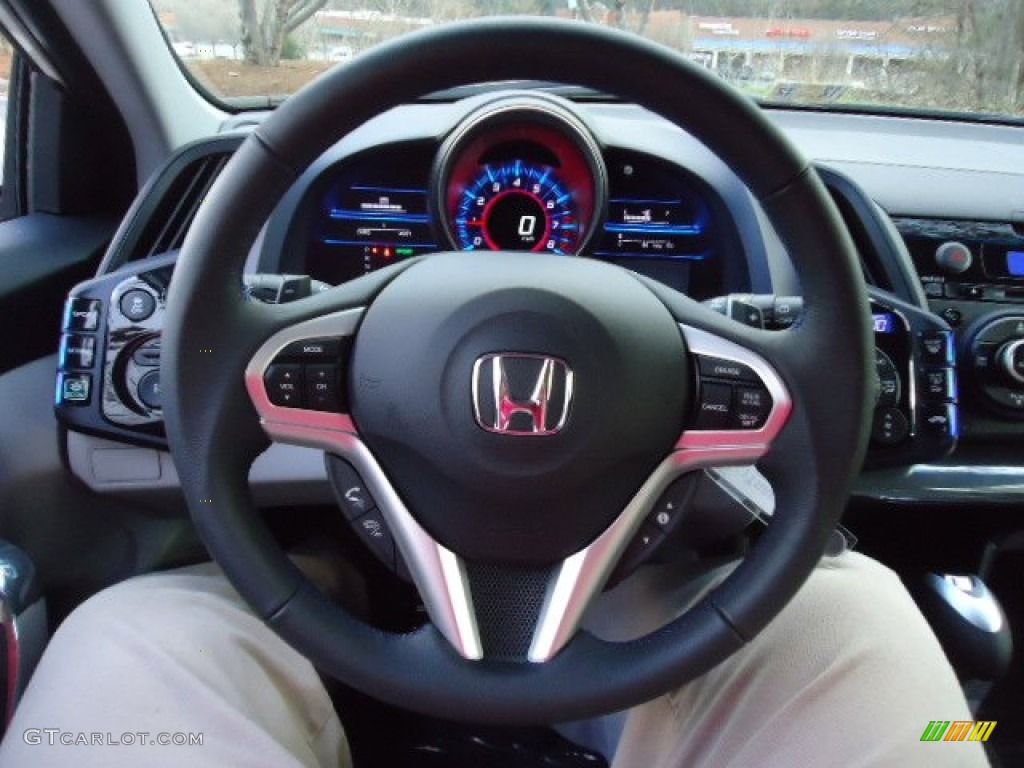 2012 Honda CR-Z EX Sport Hybrid Gray Steering Wheel Photo #59353510