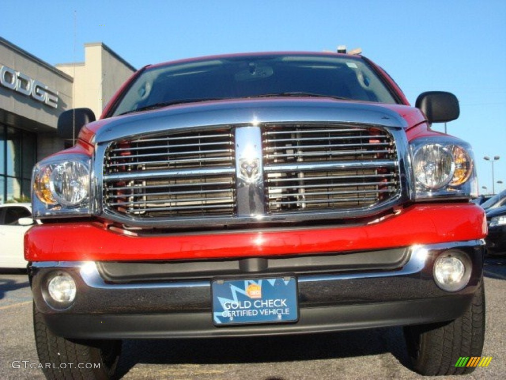 2008 Ram 1500 Big Horn Edition Quad Cab - Flame Red / Medium Slate Gray photo #8