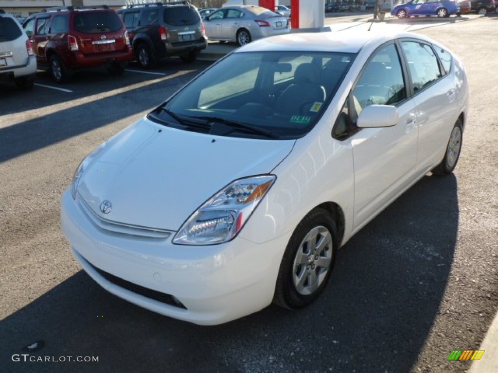 2005 Prius Hybrid - Super White / Gray/Burgundy photo #7