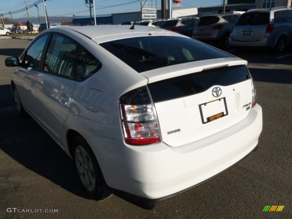 2005 Prius Hybrid - Super White / Gray/Burgundy photo #9