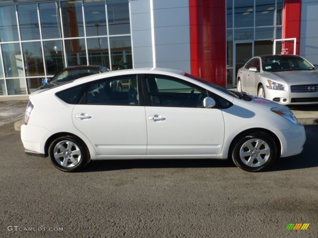 2005 Prius Hybrid - Super White / Gray/Burgundy photo #12