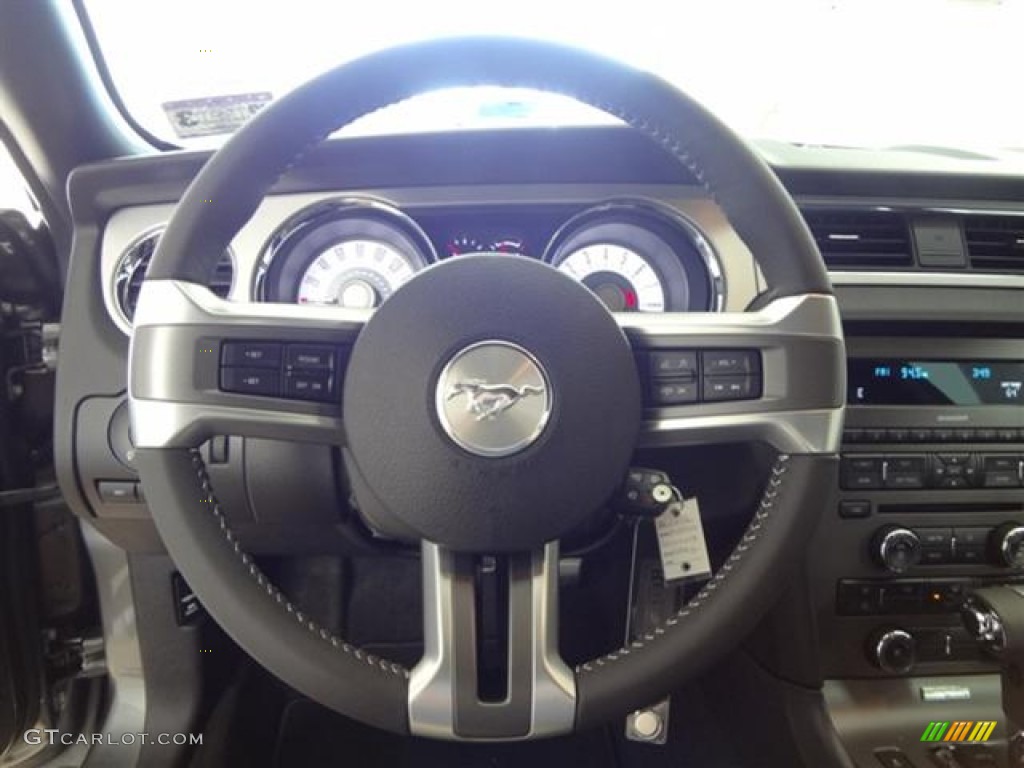 2012 Ford Mustang V6 Mustang Club of America Edition Coupe Charcoal Black Steering Wheel Photo #59356309