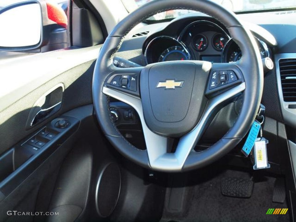 2011 Chevrolet Cruze LT Jet Black Leather Steering Wheel Photo #59357887