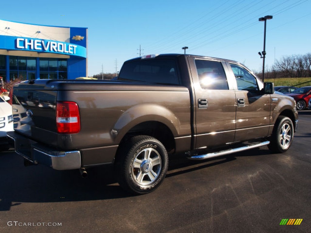 2005 F150 XLT SuperCrew - Dark Stone Metallic / Medium Flint Grey photo #3