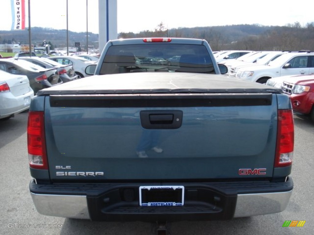 2008 Sierra 1500 SLE Regular Cab 4x4 - Stealth Gray Metallic / Ebony photo #6