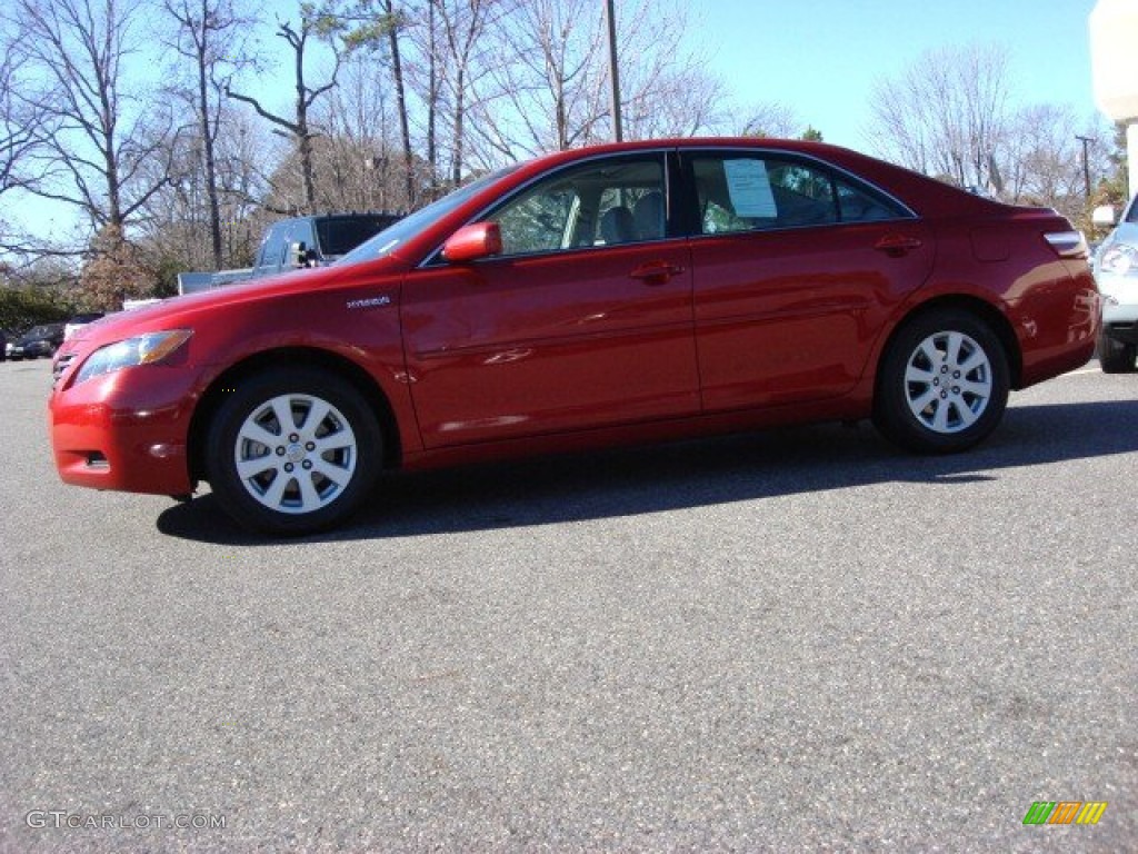 2008 Camry Hybrid - Barcelona Red Metallic / Bisque photo #6