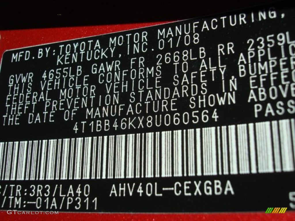 2008 Camry Hybrid - Barcelona Red Metallic / Bisque photo #23