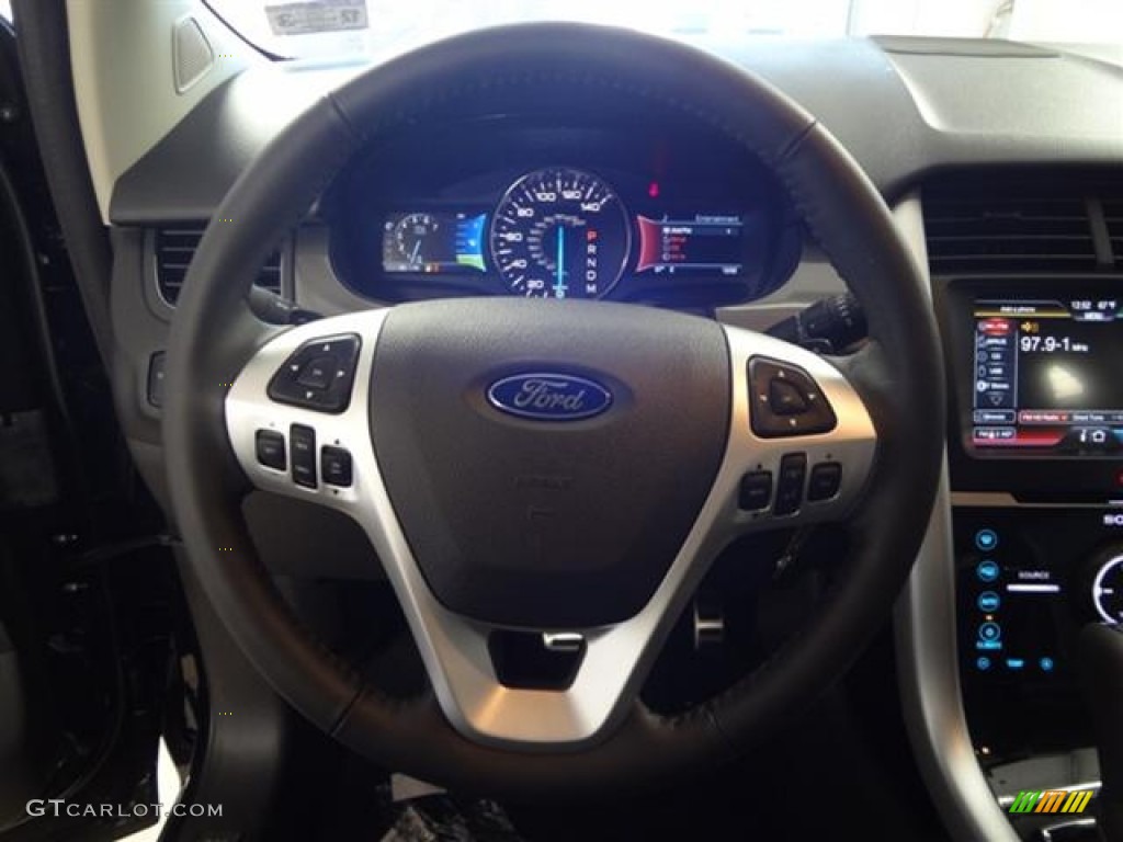 2012 Ford Edge Sport Charcoal Black/Silver Smoke Metallic Steering Wheel Photo #59360340