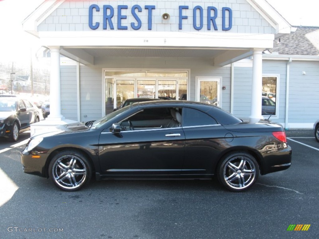 2008 Sebring Limited Hardtop Convertible - Brilliant Black Crystal Pearl / Dark Slate Gray/Light Slate Gray photo #1