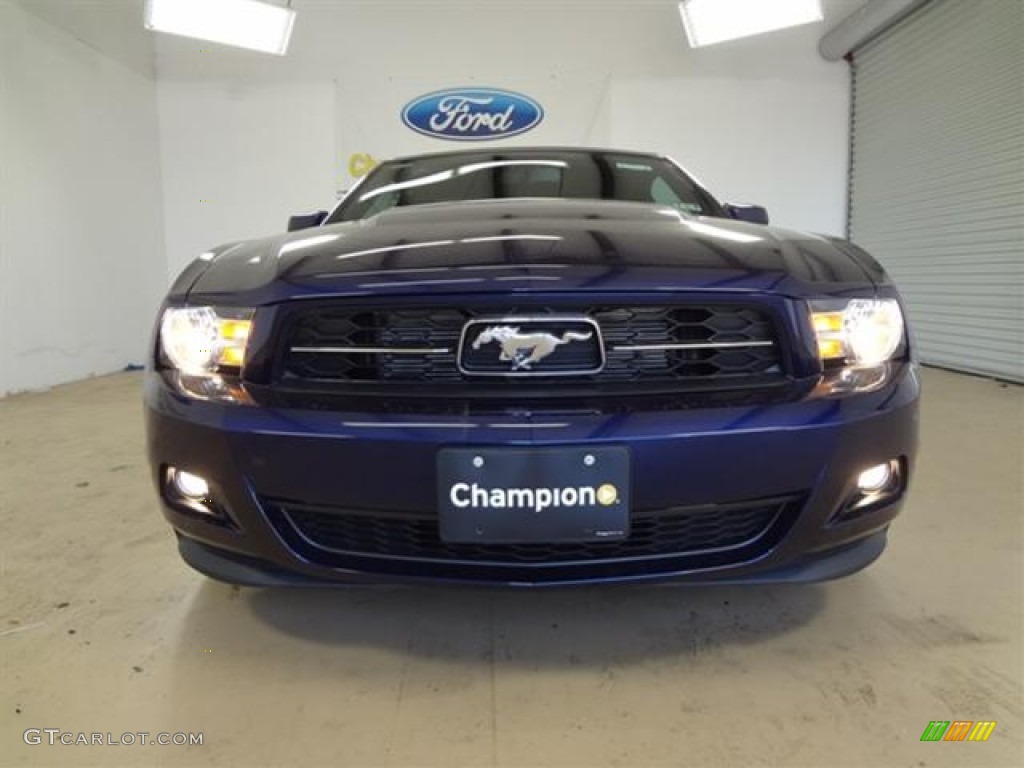 2012 Mustang V6 Premium Convertible - Kona Blue Metallic / Stone photo #2