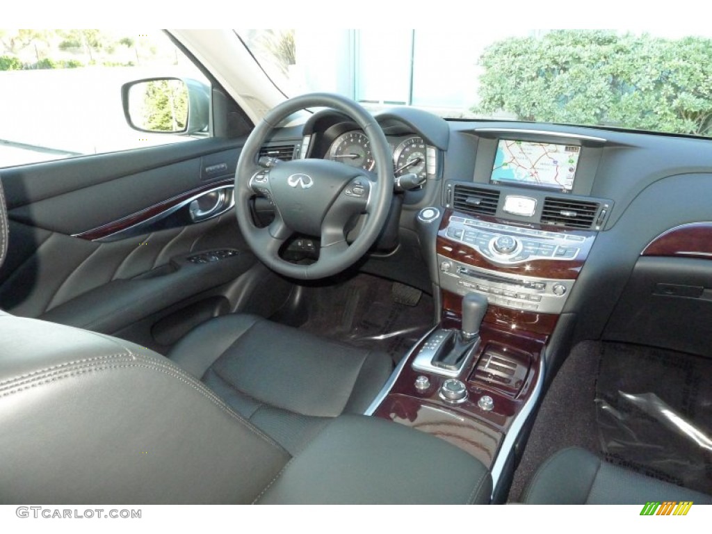 2012 Infiniti M Hybrid Sedan Graphite Dashboard Photo #59361900
