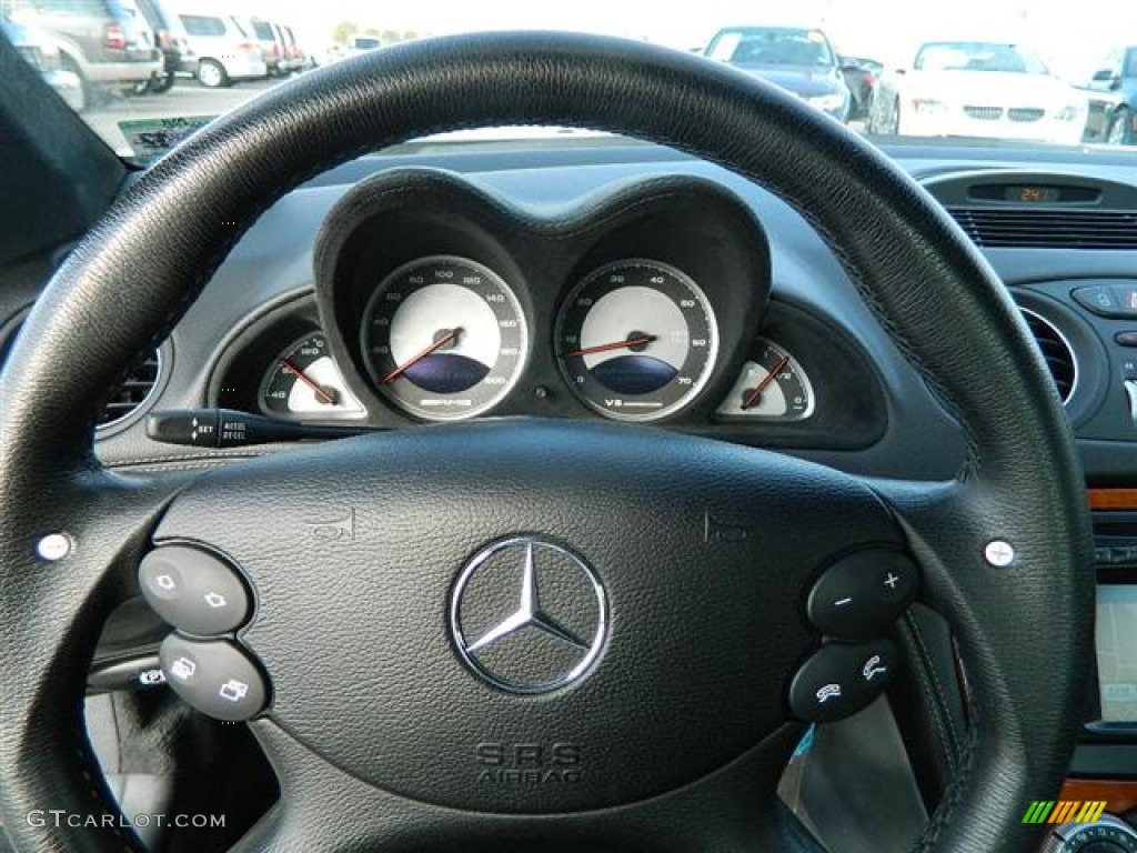 2004 Mercedes-Benz SL 55 AMG Roadster Black Steering Wheel Photo #59362554