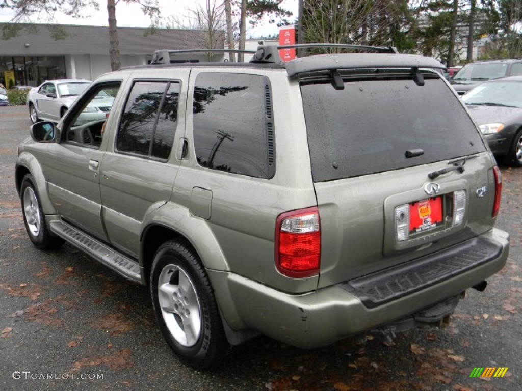 2001 QX4 4x4 - Silver Sage Metallic / Stone Beige photo #4