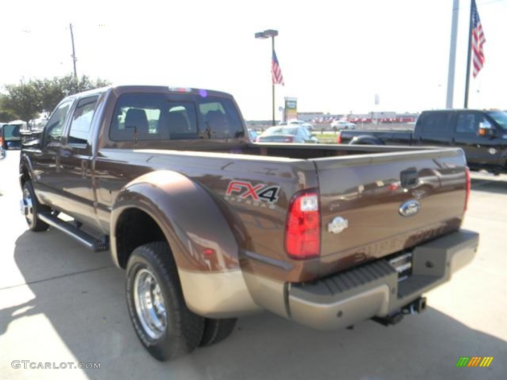 2012 F350 Super Duty King Ranch Crew Cab 4x4 Dually - Golden Bronze Metallic / Chaparral Leather photo #7