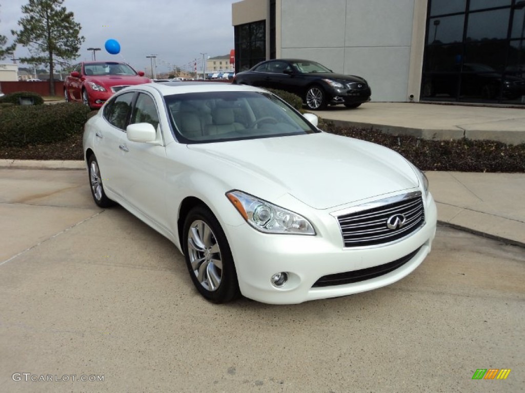 Moonlight White 2012 Infiniti M 37 Sedan Exterior Photo #59365224