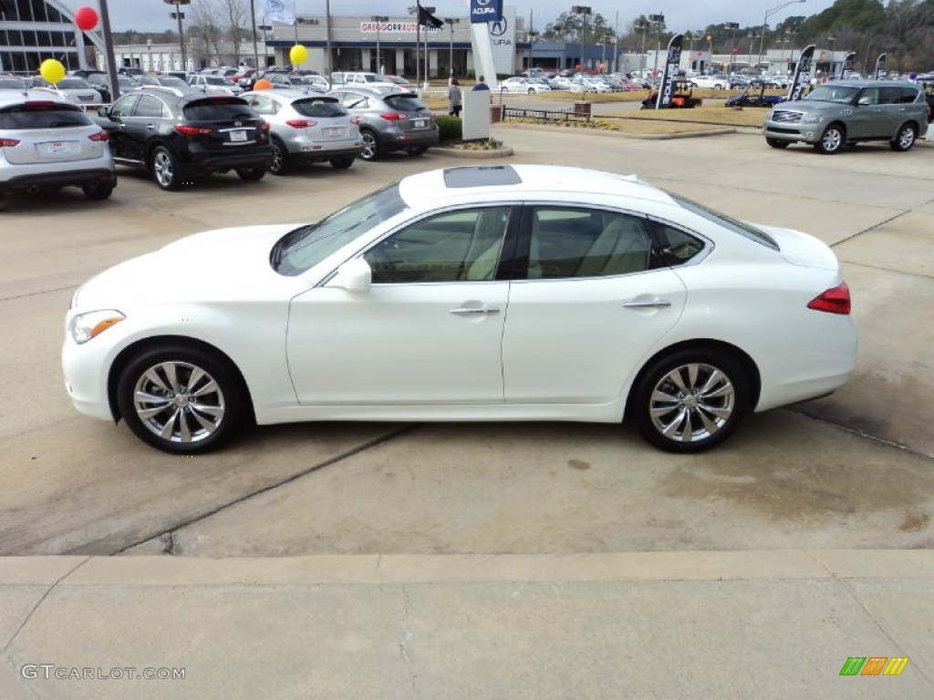 Moonlight White 2012 Infiniti M 37 Sedan Exterior Photo #59365252