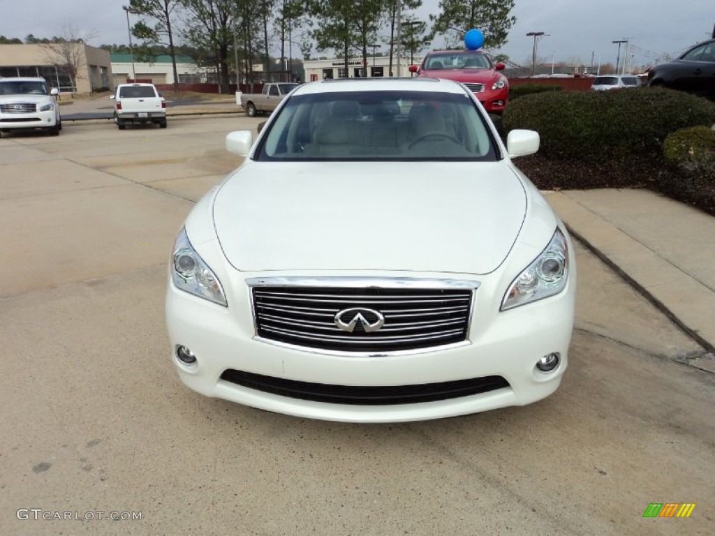 Moonlight White 2012 Infiniti M 37 Sedan Exterior Photo #59365272