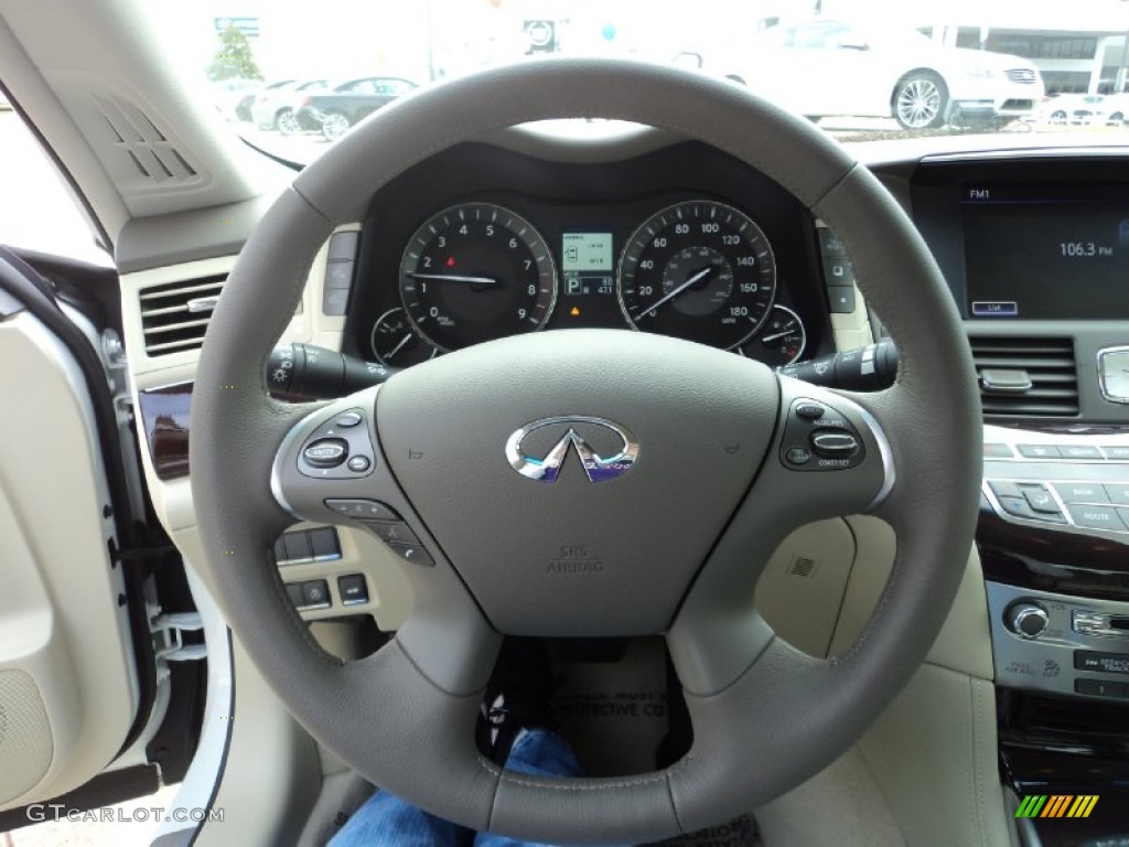 2012 Infiniti M 37 Sedan Wheat Steering Wheel Photo #59365299