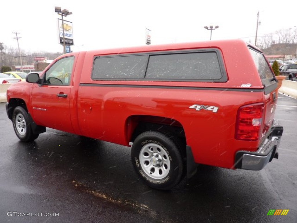 2008 Silverado 1500 Work Truck Regular Cab 4x4 - Victory Red / Dark Titanium photo #5