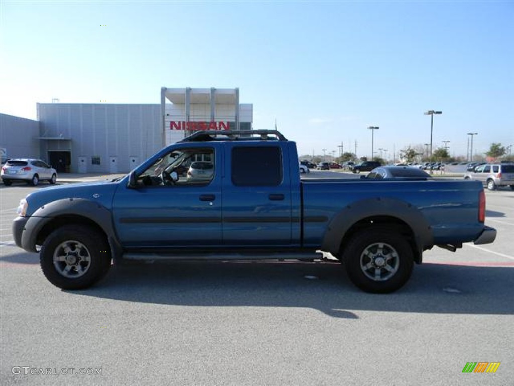 2002 Frontier XE Crew Cab - Just Blue Metallic / Charcoal photo #8