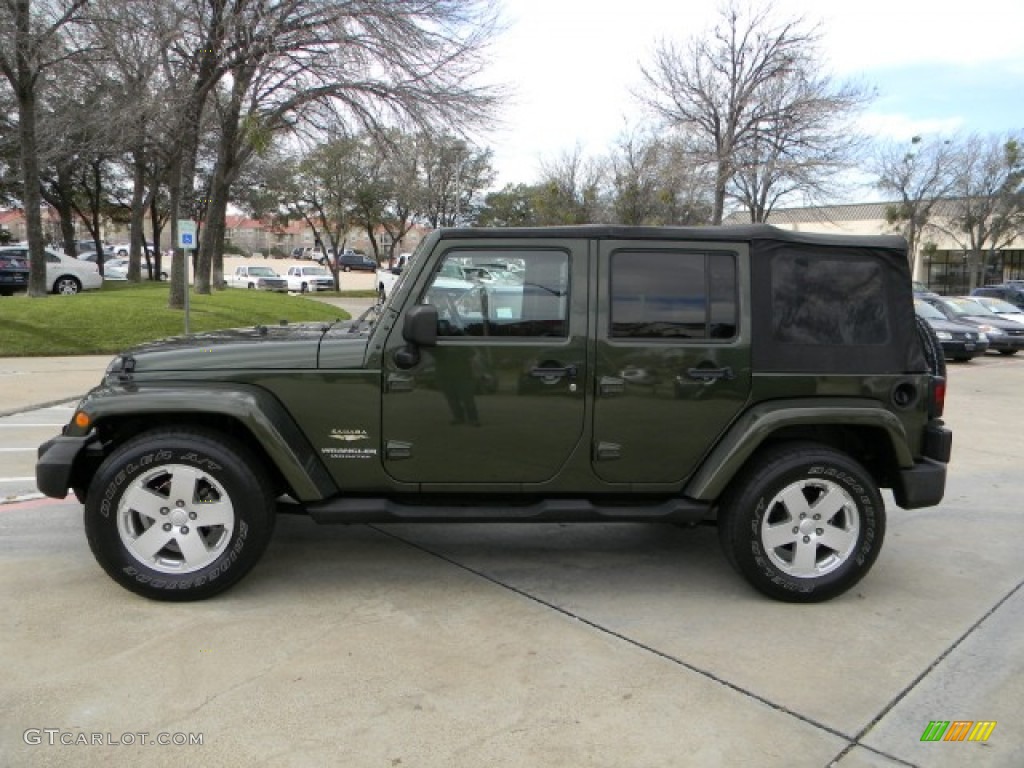 2008 Wrangler Unlimited Sahara - Jeep Green Metallic / Dark Slate Gray/Med Slate Gray photo #5