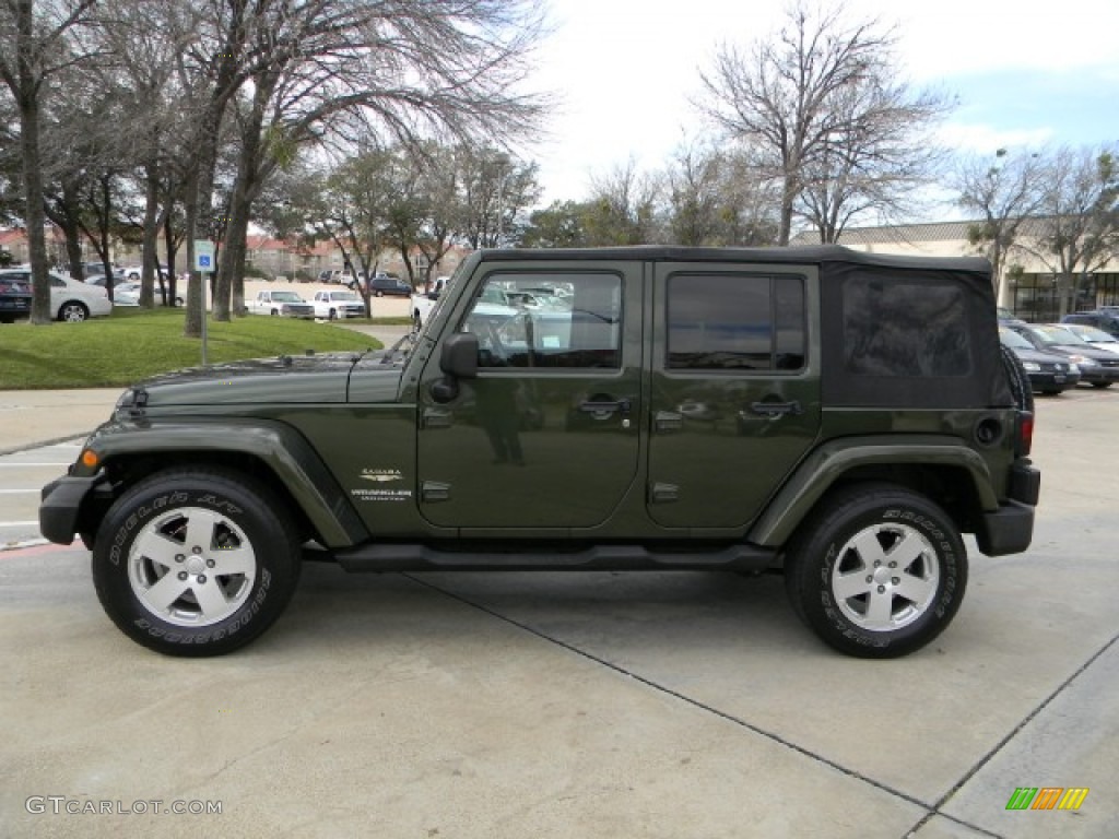 Jeep Green Metallic 2008 Jeep Wrangler Unlimited Sahara Exterior Photo #59367063