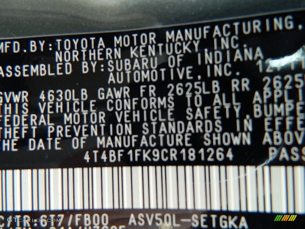 2012 Camry XLE - Cypress Green Pearl / Ivory photo #15