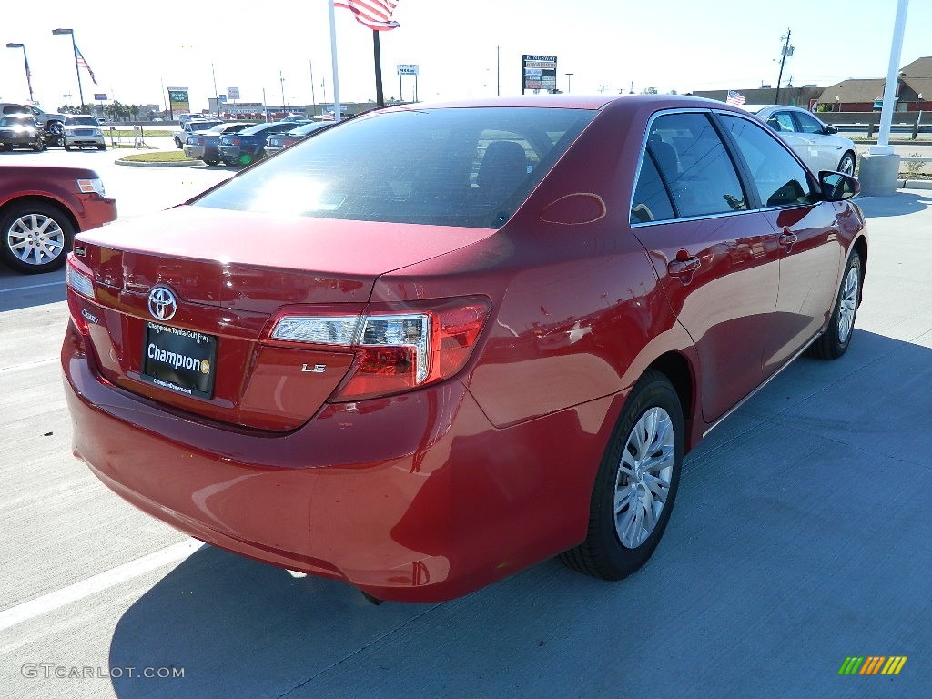 2012 Camry LE - Barcelona Red Metallic / Ivory photo #5